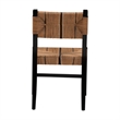 Pemberly Row Paper Loom and Black Mahogany Wood Dining Chair