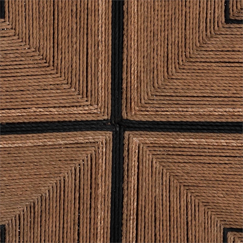 Pemberly Row Paper Loom and Black Mahogany Wood Dining Chair