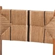 Pemberly Row Paper Loom and Natural Mahogany Wood 2-Piece Counter Stool Set
