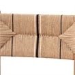 Pemberly Row Paper Loom and Natural Mahogany Wood 2-Piece Bar Stool Set