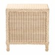 Pemberly Row Sun-Bleached Rattan 3-Drawer Nightstand with Braided Detail