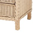 Pemberly Row Sun-Bleached Rattan 3-Drawer Nightstand with Braided Detail