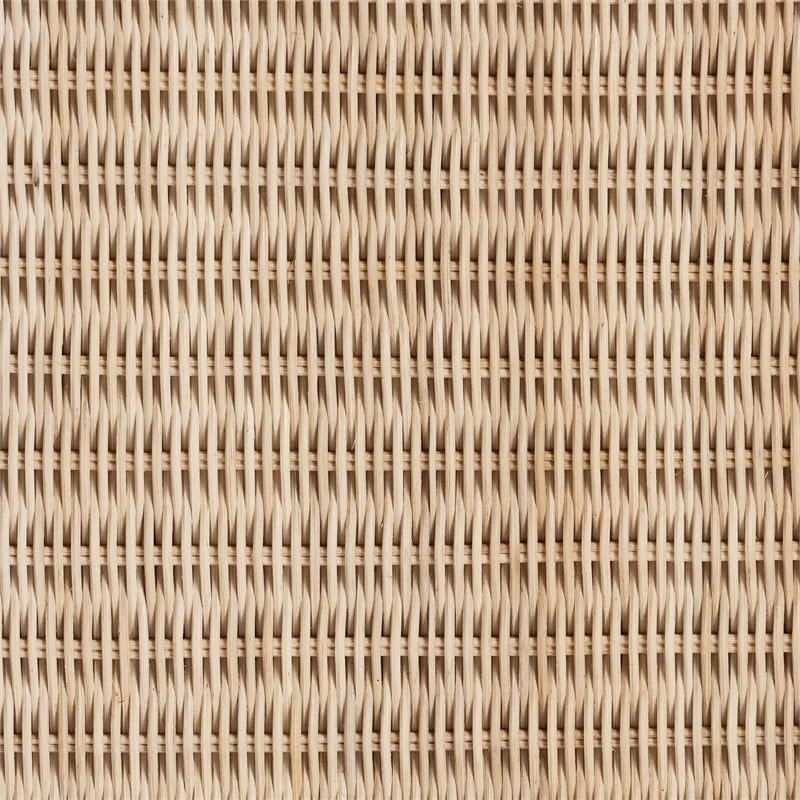 Pemberly Row Sun-Bleached Rattan 3-Drawer Nightstand with Braided Detail