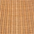 Pemberly Row Light Honey Braided Rattan Hourglass End Table with Glass Top
