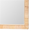 Pemberly Row Natural Rattan and Mahogany Wood Rectangle Accent Wall Mirror