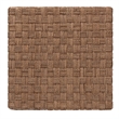 Pemberly Row Natural Seagrass and Acacia Wood Square Coffee Table