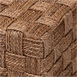 Pemberly Row Natural Seagrass and Acacia Wood Square Coffee Table