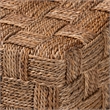 Pemberly Row Natural Seagrass and Acacia Wood Square End Table