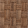 Pemberly Row Natural Seagrass and Acacia Wood Square End Table