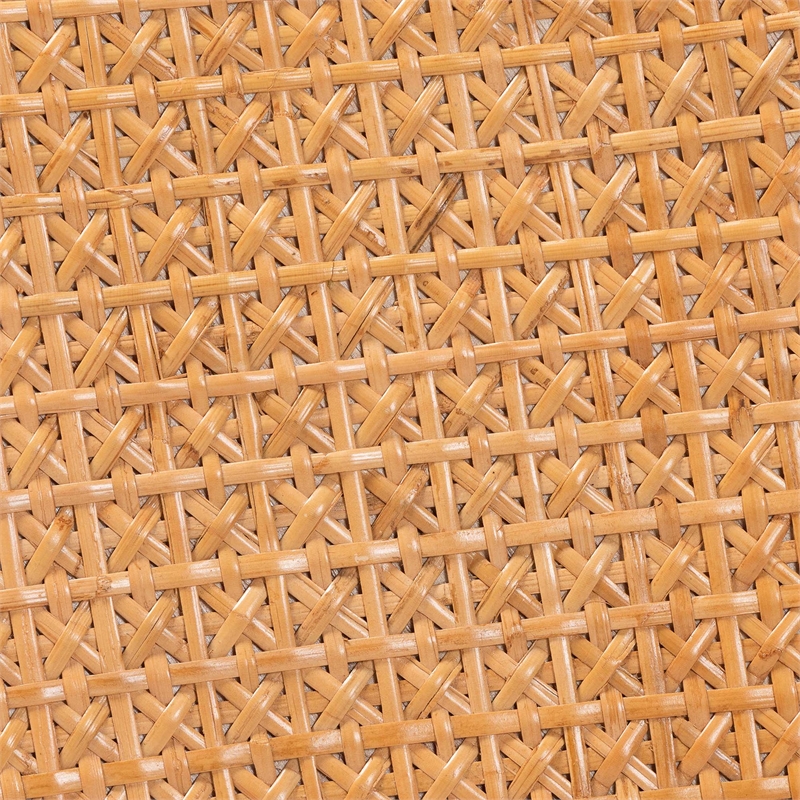 Pemberly Row Honey Rattan 2-Piece Nesting End Table Set with Round Tops