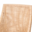 Pemberly Row Natural Rattan Wingback Dining Chair with Removable Cushion