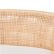 Pemberly Row Rattan Wingback Counter Stool with Cushion and Footrest