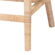 Pemberly Row Rattan Wingback Counter Stool with Cushion and Footrest