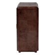 Pemberly Row Dark Walnut Burl Wood 2-Shelf Storage Cabinet with Metal Pulls
