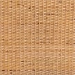 Pemberly Row Natural Rattan Peacock Fan Storage Cabinet with Arched Top