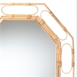 Pemberly Row Natural Rattan Octagonal Wall Mirror with Openwork Frame