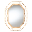 Pemberly Row Natural Rattan Octagonal Wall Mirror with Openwork Frame