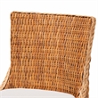 Pemberly Row Natural Rattan Wingback Counter Stool with Braided Detail