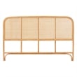 Pemberly Row Natural Rattan Standalone Queen Headboard with Woven Panel