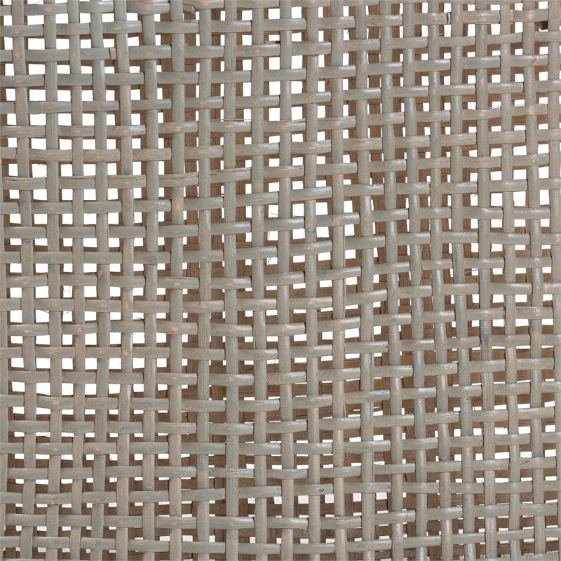 Pemberly Row Grey Rattan 360 Swivel Counter Stool with Wingback Design