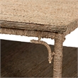 Pemberly Row Handwoven Seagrass Square Coffee Table with Lower Shelf
