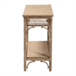 Pemberly Row Handwoven Seagrass Console Table with Openwork Border