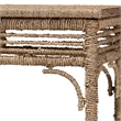 Pemberly Row Handwoven Seagrass Console Table with Openwork Border