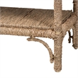 Pemberly Row Handwoven Seagrass Console Table with Openwork Border