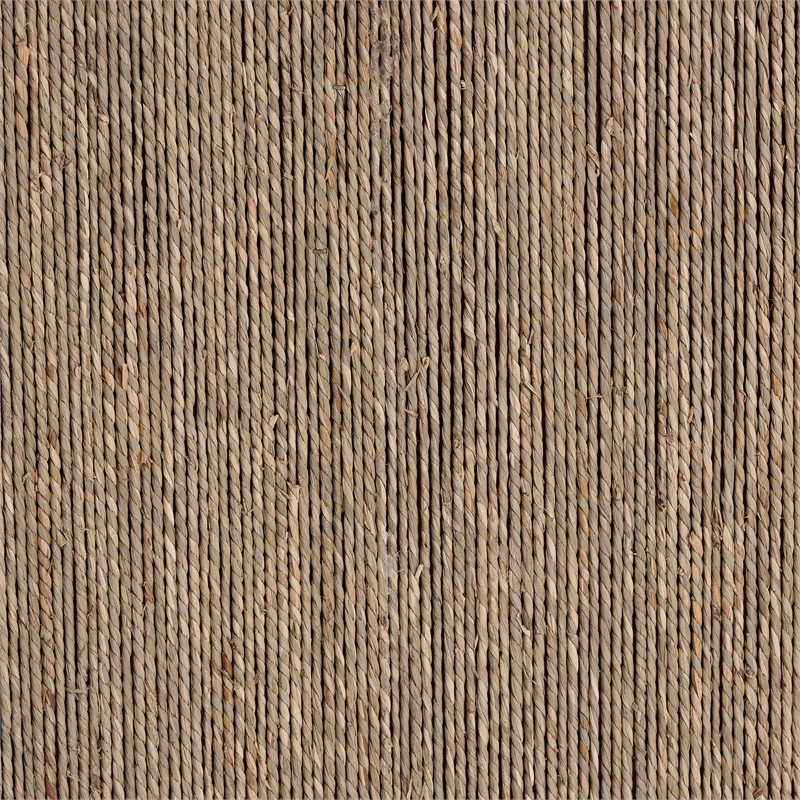 Pemberly Row Handwoven Seagrass Console Table with Openwork Border