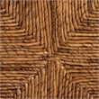 Pemberly Row Natural Rattan and Seagrass Bench with Geometric Woven Seats