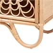 Pemberly Row Natural Rattan 2-Shelf Storage Cabinet with Curved Legs