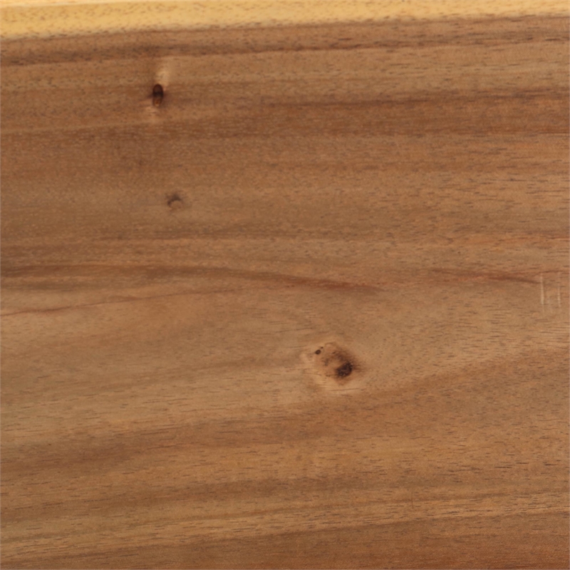 Pemberly Row Solid Suar Wood Hand-Carved Bar Stool with Footrest