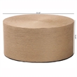 Pemberly Row Handwoven Jute Round Coffee Table with Smooth Base