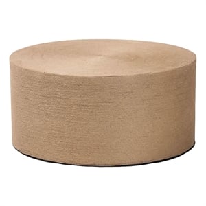 Pemberly Row Handwoven Jute Round Coffee Table with Smooth Base