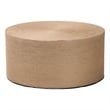 Pemberly Row Handwoven Jute Round Coffee Table with Smooth Base