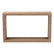 Pemberly Row Handwoven Jute Console Table with Open Shelf and Clean Lines