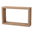 Pemberly Row Handwoven Jute Console Table with Open Shelf and Clean Lines