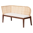 Pemberly Row 3-Piece L-Shaped Rattan Corner Dining Nook Set Seats 4