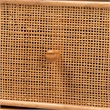 Pemberly Row Natural Rattan 4-Drawer Storage Cabinet with Wood Pulls