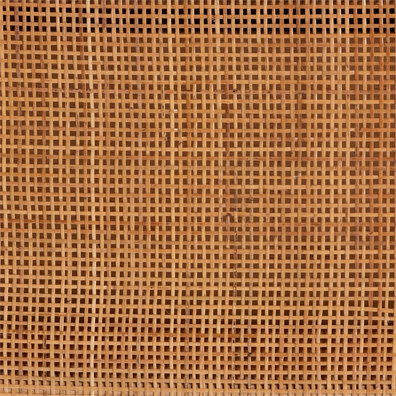 Pemberly Row Natural Rattan 4-Drawer Storage Cabinet with Wood Pulls