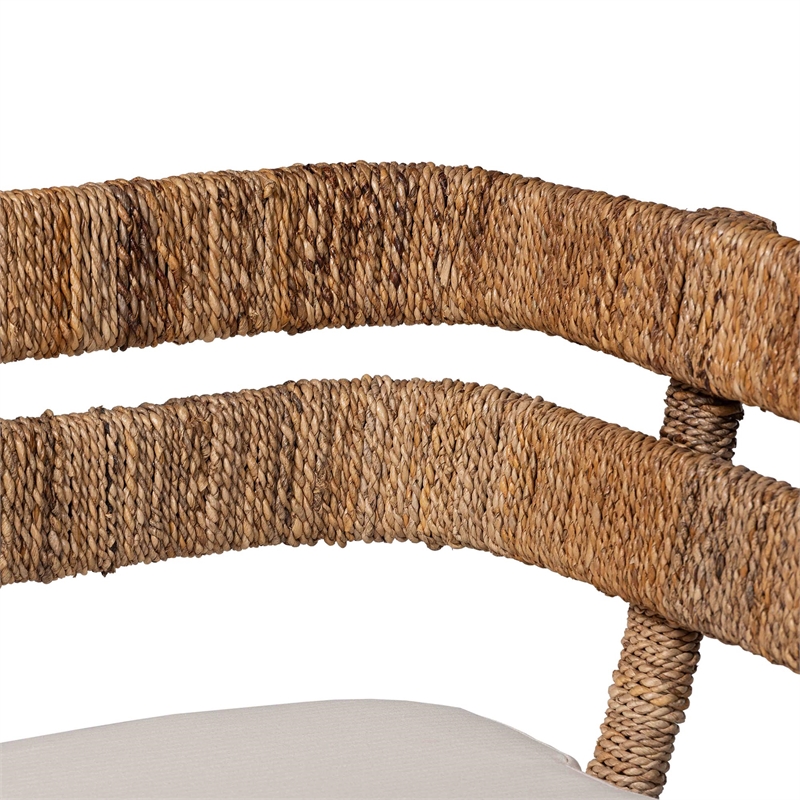 Pemberly Row 5-Piece Seagrass Dining Nook Set with L-Shaped Benches and Chairs