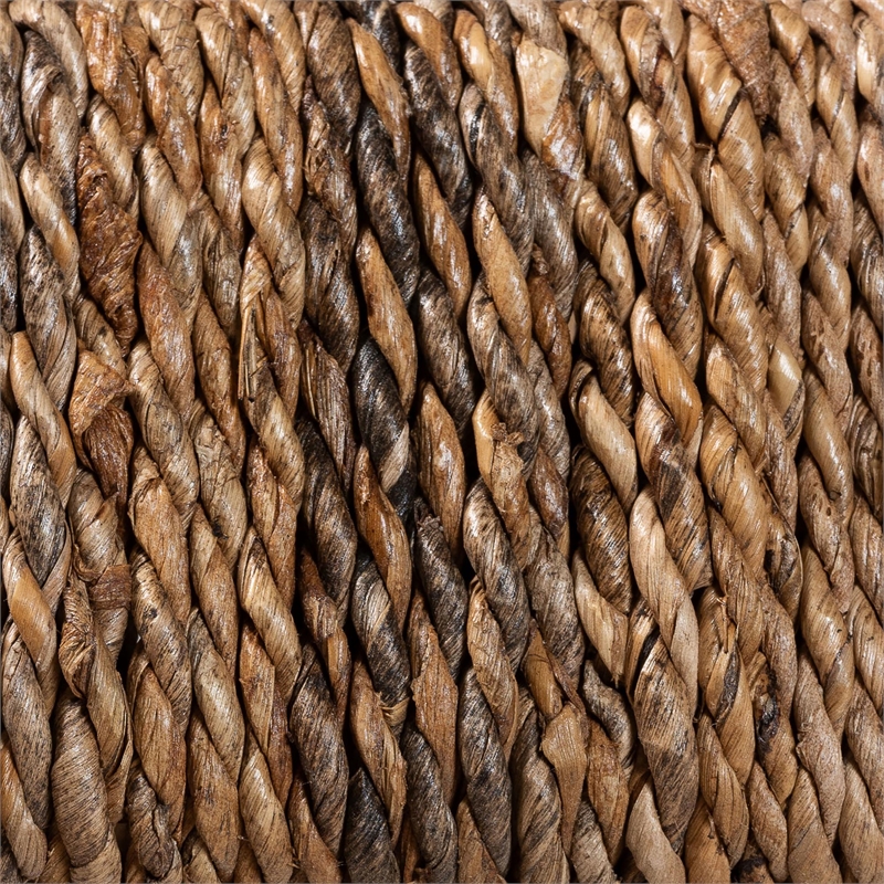 Pemberly Row 5-Piece Seagrass Dining Nook Set with L-Shaped Benches and Chairs