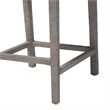 Pemberly Row Grey Rattan Counter Stool with Mahogany Frame and Footrest