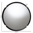 Pemberly Row Round Rattan Wall Mirror in Black with Woven Detailing