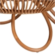 Pemberly Row Natural Rattan Round Coffee Table with Splayed Legs