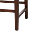 Pemberly Row Handwoven Seagrass Bar Stool with Mahogany Frame and Footrest