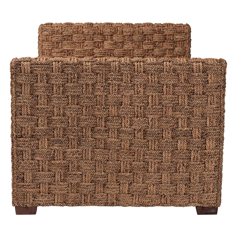 Pemberly Row Handwoven Seagrass Platform Daybed with Basketweave Design