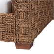 Pemberly Row Handwoven Seagrass Platform Daybed with Basketweave Design