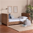 Pemberly Row Handwoven Seagrass Platform Daybed with Basketweave Design