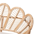 Pemberly Row Flora-Inspired Rattan Accent Bench with Removable Cushion
